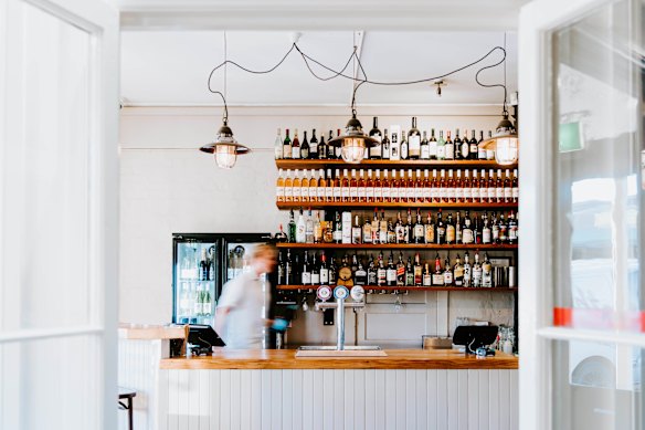 The bar serves local wine from Mudgee. 