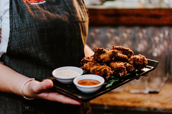 Southern fried chicken wings. 