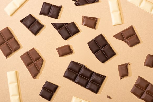 Milk, dark and white chocolate have different nutritional profiles.