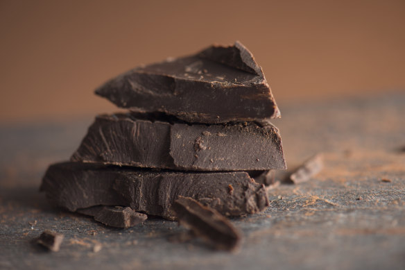 Dark chocolate tends to have less fat and sugar.