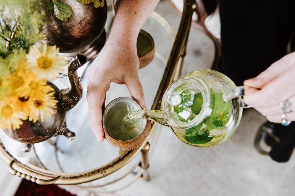 At Mudgee restaurant The Zin House, the ingredients for tea are plucked direct from the garden.