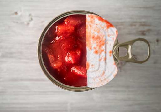 Look for tinned tomatoes that state low-salt on the label.