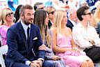 His family sat front row during the ceremony. 