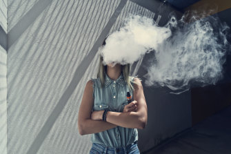 Vaping is becoming more common among young people, Health Department figures show.