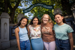Methodist Ladies’ College students (left to right) Irene Ma, Cassandra Stavrou, Chloe Taylor and Sophie Chiew. 