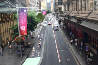 An aerial view of how Castlereagh Street may look under the proposals.
