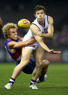 Lachie Neale, right, is hoping to move to Brisbane.