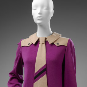 A Mary Quant pink dress with tie