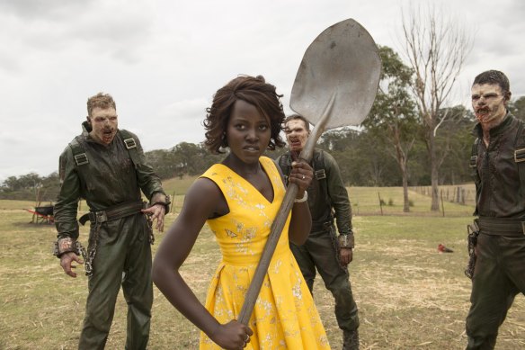 Lupita Nyong'o is zombie-fighting school teacher Miss Caroline in Little Monsters.