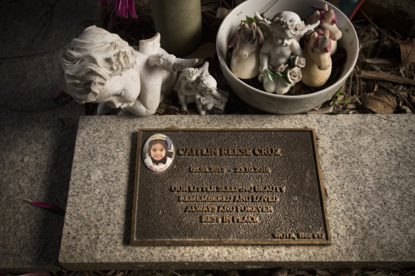 The memorial for Caitlin Cruz.