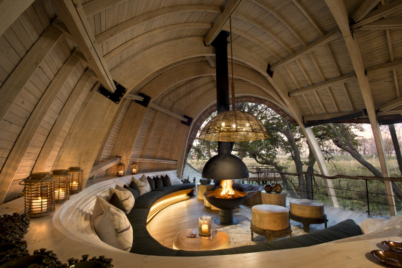 Stay at one of Botswana’s intimate safari camps, like andBeyond Sandibe.