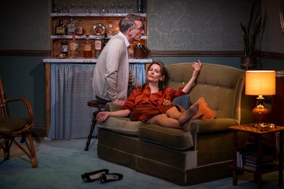David Whiteley as George and Kat Stewart as Martha in Red Stitch’s original production in November 2023.