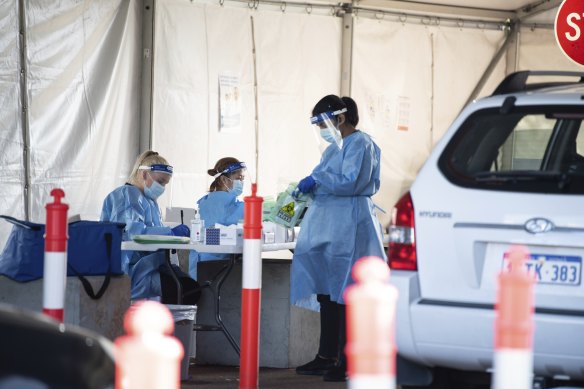 People rushed to get tested in Perth. 