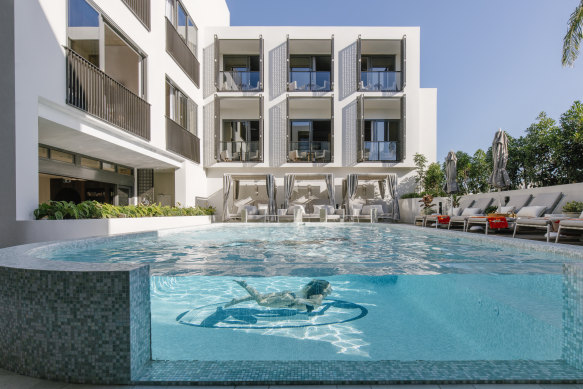 The temperature-controlled magnesium pool at Basq House, Byron Bay.