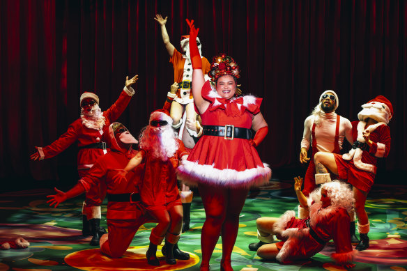Milo Harthill and ensemble in a scene from F Christmas.