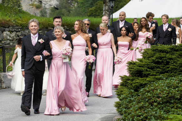 Princess Martha Louise’s bridesmaids at the wedding.