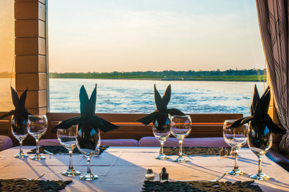 The on-board dining room.