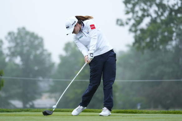 Ireland’s Leona Maguire holds the lead after 36 holes.