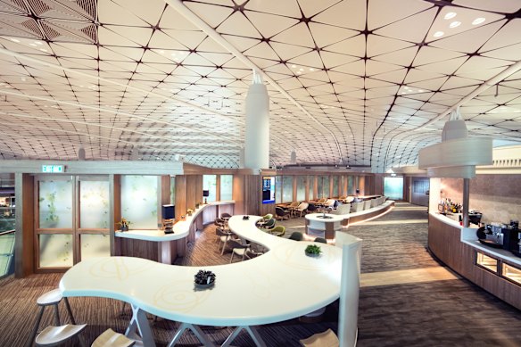 Free access: the airline’s Club Autus lounge in Hong Kong.