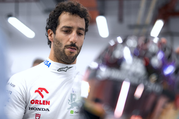 Daniel Ricciardo at Singapore’s Marina Bay Street Circuit on September 21.