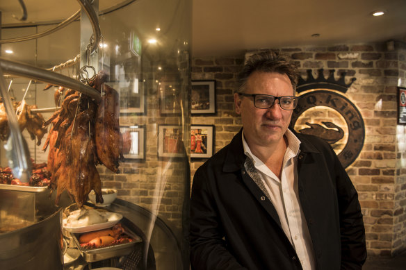 Peter Lewis at his regular haunt, BBQ King.