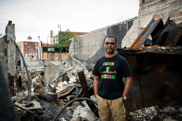 Ruhel Islam, the owner of much-loved restaurant Gandhi Mahal, which burnt down in the 2020 Minneapolis riots.
