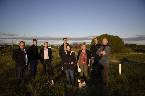 Members of the resident group Friends of Mt Claremont Fields at the old tip site.