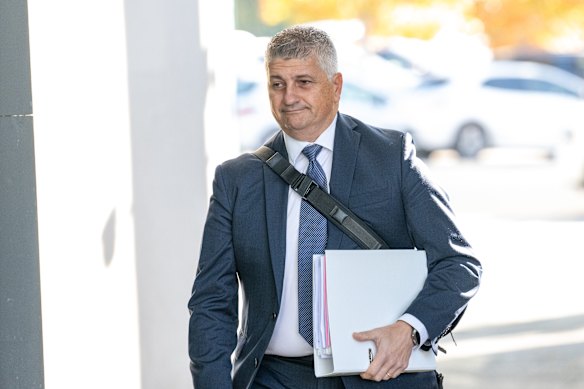 Associate Professor Dimitri Gerostamoulos outside court on Friday. 