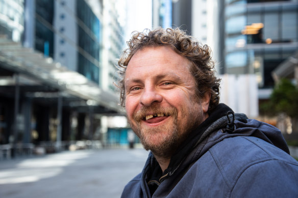 Simon Sherlock has been living on the streets of Perth on and off for nearly two years.