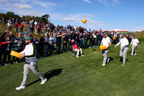 Tyrrell Hatton, Lowry, Jon Rahm and Ryder Cup veteran Sergio Garcia during Wednesday’s practice round.