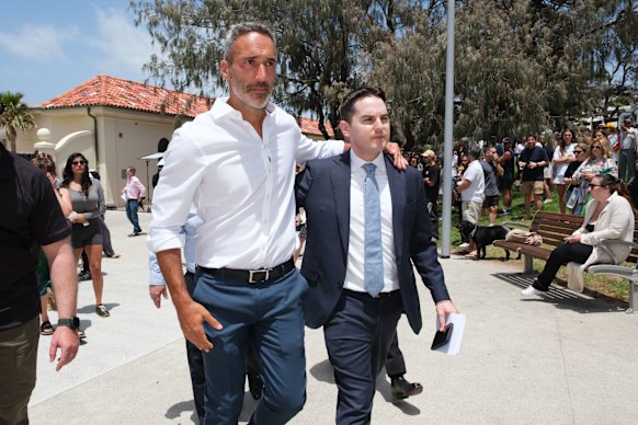 Jewish community leaders Alex Ryvchin (left) and David Ossip.