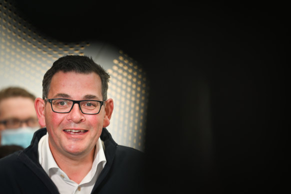 Victorian Premier Daniel Andrews on the campaign trail. 