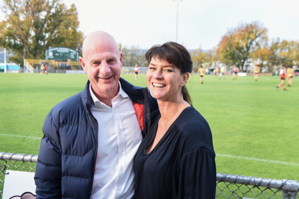 Former Tasmanian Premier Peter Gutwein with his wife, Mandy.