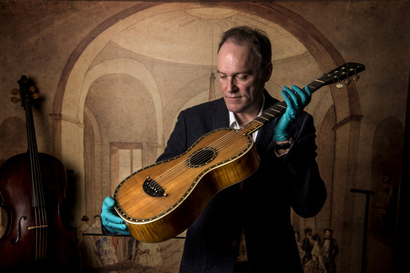 Curator Matthew Stephens said the guitar had been dated circa-1816 and was made by Pierre Flambeau, a Parisian luthier. 
