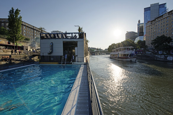 Badeschiff on Vienna’s Danube Canal.