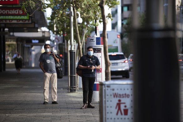 Perth’s CBD was pretty quiet on Monday morning. 