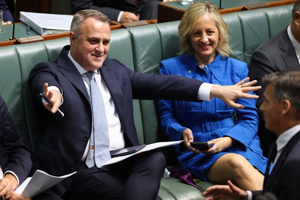 Shadow treasurer Tim Wilson during question time yesterday.