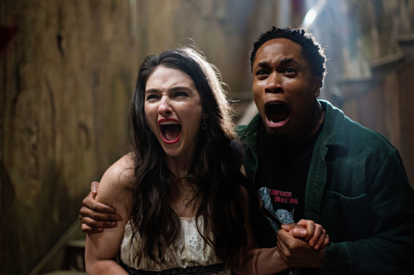 Sydney Craven and Imran Adams in Jeepers Creepers: Reborn.