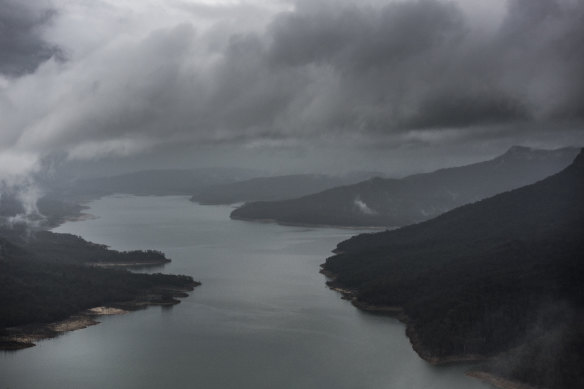 Lake Burragorang, which makes up Warragamba Dam, will continue to get huge inflows for days to come.