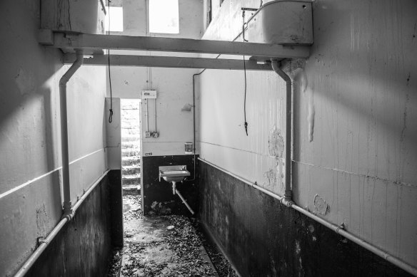 The dilapidated toilets have been closed for years at the northern end of Leichhardt Oval.