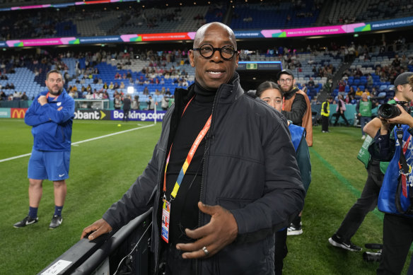 Ian Wright at Allianz Stadium watching England’s group-stage win over Denmark.