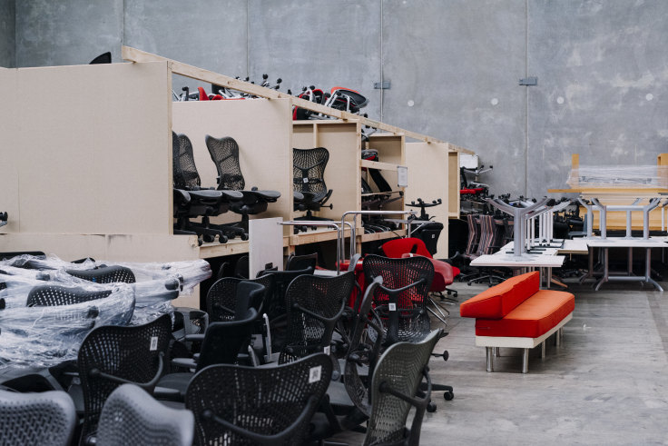 smh.com.au - Simon Johanson - Office furniture headache: 15,000 unwanted desks, 172 whitegoods, 1000 blinds