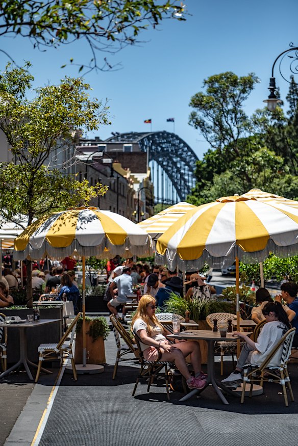 Foot traffic in The Rocks has reached 90 per cent of pre-COVID-19 levels.