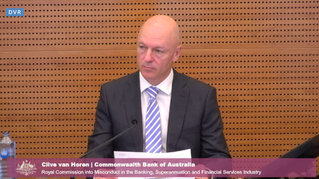 CBA's Clive van Horen said the bank had legal advice that it was not required to tell ASIC about the breach within 10 days because it was of consumer credit laws and not the Corporations Act.