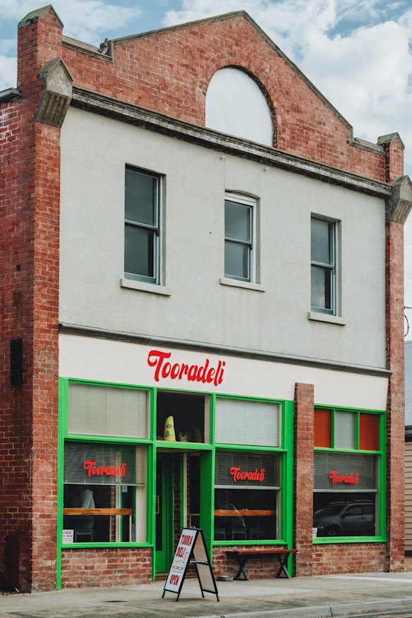 Outside the Toora shop.