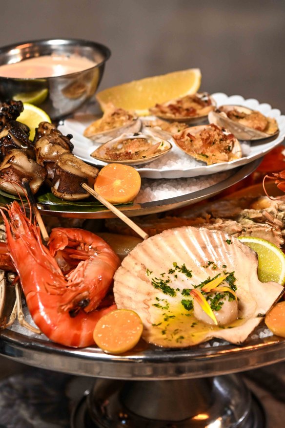 Winter seafood tower.