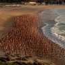 Bare bums hit Bondi for large-scale art installation