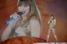 Taylor Swift performs during her Eras Tour at Accor Stadium.