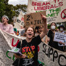 School students stage protest outside Kirribilli House