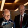ANZ CEO Shayne Elliott (right) and chairman Paul O’Sullivan.
